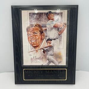 Signed Mickey Mantle plaque